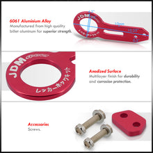 Load image into Gallery viewer, JDM Sport Universal Rear Tow Hook Kit Gen 1 Red
