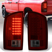 Load image into Gallery viewer, Dodge Ram 1500 2007-2008 / 2500 3500 2007-2009 LED Tail Lights Chrome Housing Red Smoke Len