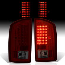 Load image into Gallery viewer, Dodge Ram 1500 2007-2008 / 2500 3500 2007-2009 LED Tail Lights Chrome Housing Red Smoke Len