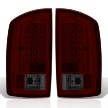 Load image into Gallery viewer, Dodge Ram 1500 2007-2008 / 2500 3500 2007-2009 LED Tail Lights Chrome Housing Red Smoke Len