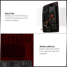 Load image into Gallery viewer, Dodge Ram 1500 2007-2008 / 2500 3500 2007-2009 LED Tail Lights Chrome Housing Red Smoke Len