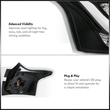 Load image into Gallery viewer, Ford Focus Hatchback 2012-2014 LED Bar Tail Lights Black Housing Clear Len White Tube