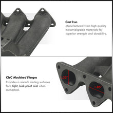Load image into Gallery viewer, Acura Integra 1990-2001 / Honda Civic 1988-2000 / CRX 1988-1991 / Del Sol 1993-1997 B-Series B16 B18 B20 Top Mount Cast Iron Turbo Manifold