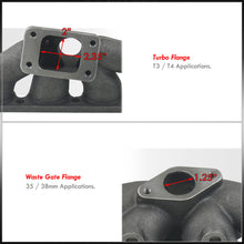 Load image into Gallery viewer, Honda Civic 1988-2000 / CRX 1988-1991 / Del Sol 1993-1997 D-Series D15 D16 Cast Iron Turbo Manifold (Keeps AC & PS)