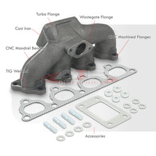 Load image into Gallery viewer, Honda Civic 1988-2000 / CRX 1988-1991 / Del Sol 1993-1997 D-Series D15 D16 Cast Iron Turbo Manifold (Keeps AC & PS)