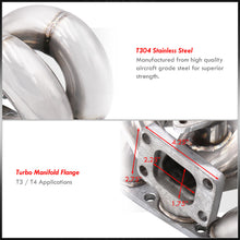 Load image into Gallery viewer, Acura Integra 1990-2001 / Honda Civic 1988-2000 / CRX 1988-1991 / Del Sol 1993-1997 B-Series B16 B18 B20 T3/T4 Ram Horn Stainless Steel Turbo Manifold (38mm Wastegate Flange)