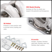 Load image into Gallery viewer, Acura Integra 1990-2001 / Honda Civic 1988-2000 / CRX 1988-1991 / Del Sol 1993-1997 B-Series B16 B18 B20 T3/T4 Ram Horn Stainless Steel Turbo Manifold (38mm Wastegate Flange)