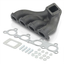 Load image into Gallery viewer, Honda Civic 1988-2000 / CRX 1988-1991 / Del Sol 1993-1997 D-Series D15 D16 Top Mount Cast Iron Turbo Manifold (will Keep AC & PS)