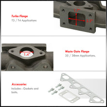 Load image into Gallery viewer, Honda Accord 1994-2002 F22 F22B F23A T3/T4 Cast Iron Turbo Manifold