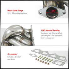 Load image into Gallery viewer, Eagle Talon 1990-1999 / Mitsubishi Eclipse 1995-1999 / Lancer EVO 2002-2006 4G63 2.0L T3/T4 Stainless Steel Turbo Manifold (35mm/38mm Wastegate Flange)