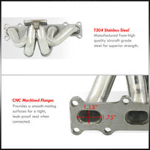 Load image into Gallery viewer, Ford Escort 1991-1996 / Mazda Miata MX5 1994-2005 / Protégé 1990-1998 / Mercury Tracer 1991-1996 1.8L T25/T28 Stainless Steel Turbo Manifold