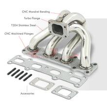 Load image into Gallery viewer, Ford Escort 1991-1996 / Mazda Miata MX5 1994-2005 / Protégé 1990-1998 / Mercury Tracer 1991-1996 1.8L T25/T28 Stainless Steel Turbo Manifold