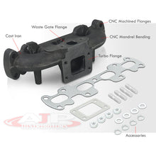 Load image into Gallery viewer, Mazda Miata MX5 1994-2005 1.8L T3/T4 Cast Iron Turbo Manifold