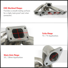 Load image into Gallery viewer, Nissan 240SX 1989-1998 / Skyline 1985-2002 RB20DET RB25DET T3/T4 Top Mount Stainless Steel Turbo Manifold (35mm/38mm Wastegate Flange)