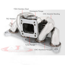 Load image into Gallery viewer, Nissan 240SX 1989-1998 CA18DET T3 T04B Top Mount Stainless Steel Turbo Manifold