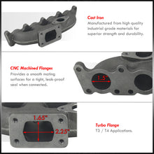 Load image into Gallery viewer, Audi A3 8L 2000-2003 / TT MK1 1999-2005 / Beetle 1998-2005 / Golf MK4 1998-2005 / Jetta MK4 1998-2005 / Seat Leon 1M 1998-2005 1.8T T3 Cast Iron Turbo Manifold (Transverse-Mounted Engine Only)