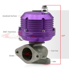 Load image into Gallery viewer, Universal Wastegate External 35mm 38mm Exhaust Manifold 2 Bolt Flange Mount Jdm Aluminum Purple