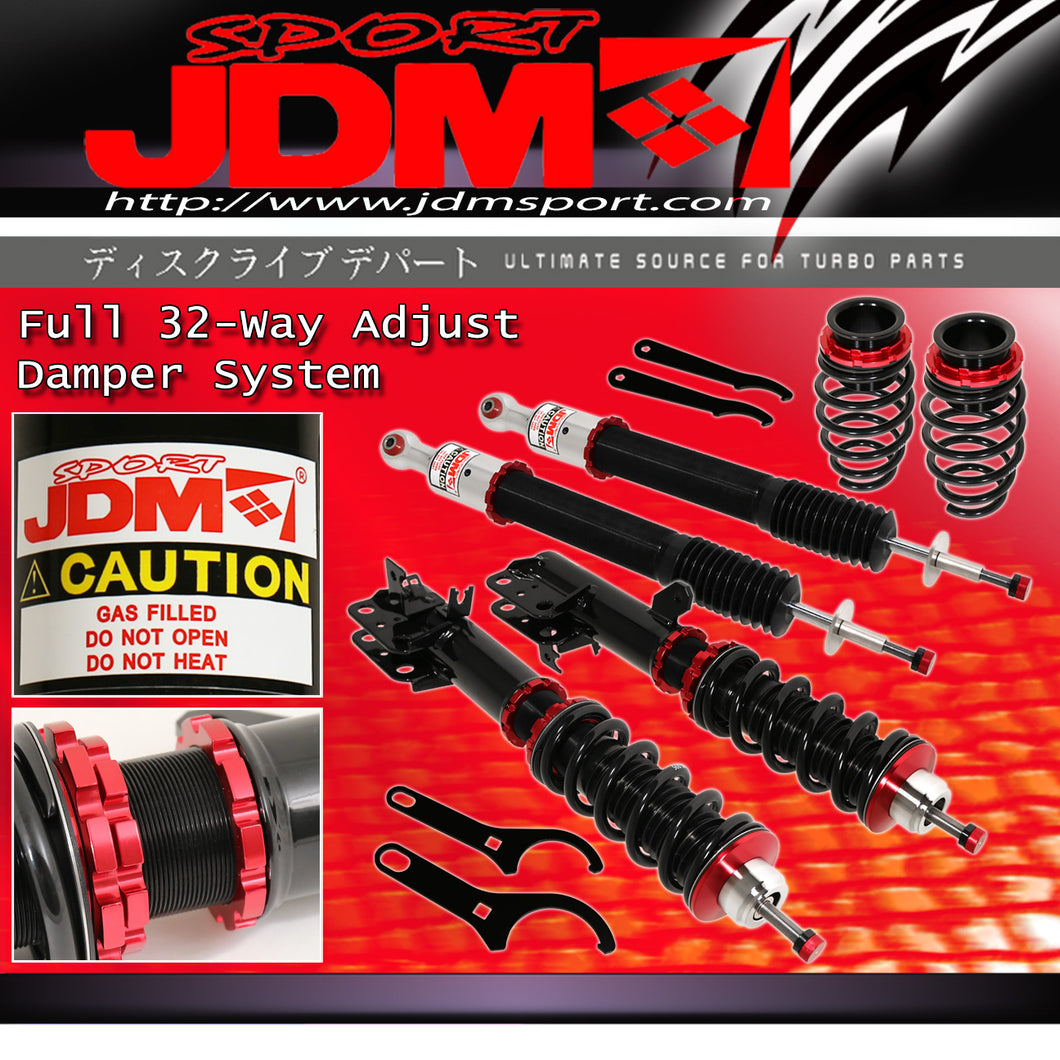 JDM Sport Honda Fit 2009-2014 32 Way Adjustable Coilovers Kit - Front: 5K / Rear: 3K