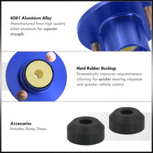 Load image into Gallery viewer, Acura Integra 1990-2001 / Honda Civic 1988-2000 / CRX 1988-1991 / Del Sol 1993-1997 Coilover Top Hats Blue (Left & Right)