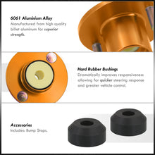 Load image into Gallery viewer, Acura Integra 1990-2001 / Honda Civic 1988-2000 / CRX 1988-1991 / Del Sol 1993-1997 Coilover Top Hats Gold (Left & Right)