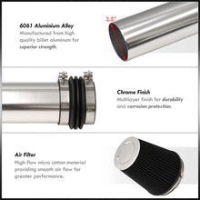 Load image into Gallery viewer, Chevrolet Silverado 1500 2007-2008 / Avalanche 2007-2008 / Suburban 2500 2007-2008 / Tahoe 2007-2008 / Cadillac Escalade 2007-2008 / GMC Sierra 1500 2007-2008 / Yukon XL 2007-2008 4.8L 5.3L 6.0L V8 Cold Air Intake Polished + Heat Shield