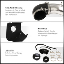 Load image into Gallery viewer, Chevrolet Silverado 1500 2007-2008 / Avalanche 2007-2008 / Suburban 2500 2007-2008 / Tahoe 2007-2008 / Cadillac Escalade 2007-2008 / GMC Sierra 1500 2007-2008 / Yukon XL 2007-2008 4.8L 5.3L 6.0L V8 Cold Air Intake Polished + Heat Shield