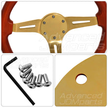 Load image into Gallery viewer, Universal 6 Bolt Steering Wheel Flat Horn Button Delete Plate 24K Gold
