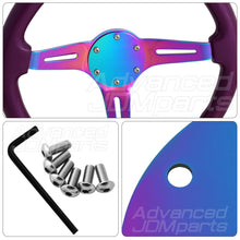 Load image into Gallery viewer, Universal 6 Bolt Steering Wheel Flat Horn Button Delete Plate Neo Chrome