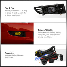 Load image into Gallery viewer, Honda Accord 2DR 2003-2005 Front Fog Lights Yellow Len (Includes Switch & Wiring Harness)