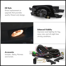 Load image into Gallery viewer, Honda Accord 4DR 2003-2005 Front Fog Lights Smoked Len (Includes Switch & Wiring Harness