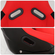 Load image into Gallery viewer, Universal SPG Style Bucket Racing Seats + Sliders Red Cloth
