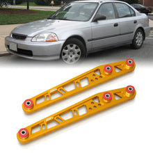 Load image into Gallery viewer, JDM Sport Honda Civic 1996-2000 Rear Lower Control Arms Gold with Red Bushings