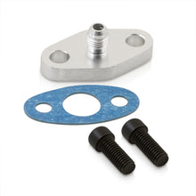 Load image into Gallery viewer, Universal T3 / T4 4AN Turbo Oil Feed Line Flange with Built in Restrictor