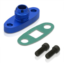 Load image into Gallery viewer, Universal T4 10AN Male Fitting Oil Drain Line Flange Blue
