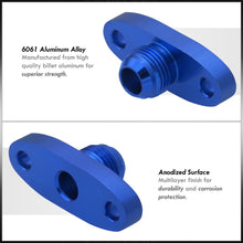 Load image into Gallery viewer, Universal T4 10AN Male Fitting Oil Drain Line Flange Blue

