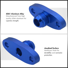 Load image into Gallery viewer, Universal T4 10AN Male Fitting Oil Drain Line Flange Blue