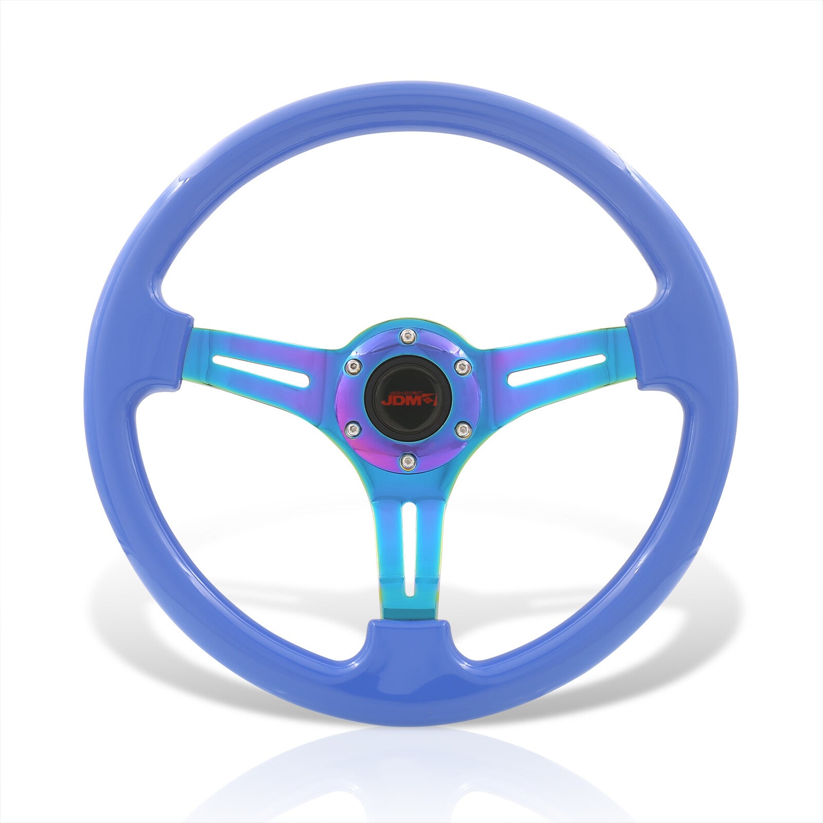 ステアリング 350mm 水色 JDM JDM Sport Universal 350mm Heavy Duty Steel Steering Wheel Neo