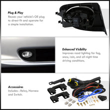 Load image into Gallery viewer, Honda Civic SI 2002-2005 Front Fog Lights Clear Len (Includes Switch & Wiring Harness)