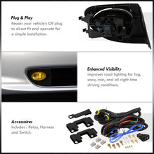 Load image into Gallery viewer, Honda Civic SI 2002-2005 Front Fog Lights Yellow Len (Includes Switch & Wiring Harness)