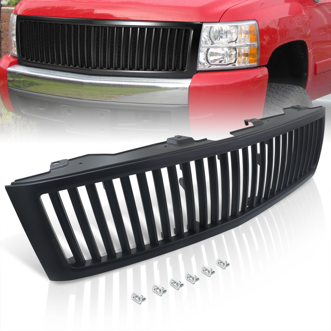 Chevy Silverado 07-2013 Vertical Style Front Grille Black