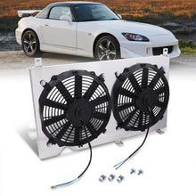 Load image into Gallery viewer, Honda S2000 2000-2009 M/T Aluminum Radiator Dual Fan Shroud