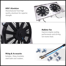 Load image into Gallery viewer, Honda S2000 2000-2009 M/T Aluminum Radiator Dual Fan Shroud