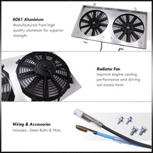 Load image into Gallery viewer, Nissan 240SX S13 CA18 1989-1994 M/T Aluminum Radiator Dual Fan Shroud