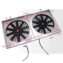 Load image into Gallery viewer, Nissan 240SX S13 CA18 1989-1994 M/T Aluminum Radiator Dual Fan Shroud