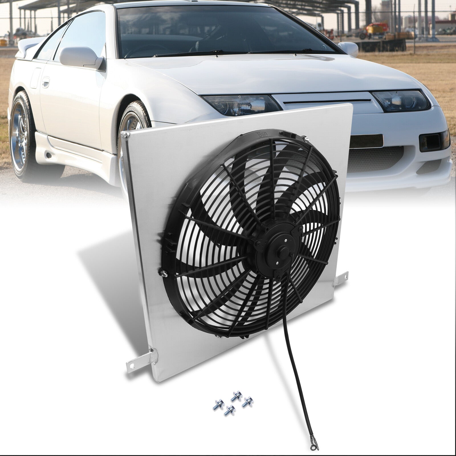 その他 RAKUDO Nissan 300ZX Z32 Twin Turbo 1990-1996 M/T Aluminum Radiator