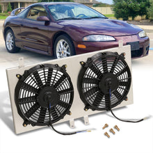 Load image into Gallery viewer, Mitsubishi Eclipse Turbo 1995-1999 / Eagle Talon TSI 1995-1998 M/T Aluminum Radiator Dual Fan Shroud