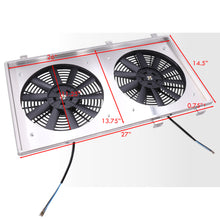 Load image into Gallery viewer, Mitsubishi Lancer EVO 2003-2007 M/T Aluminum Radiator Dual Fan Shroud