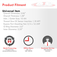 Load image into Gallery viewer, Universal Oil Filter Cooler Sandwich Relocator Adapter Plate with Thermostat Controller Chrome