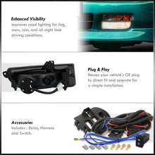 Load image into Gallery viewer, Honda Prelude 1997-2001 Front Fog Lights Clear Len (Includes Switch & Wiring Harness)