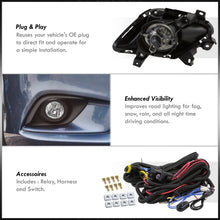 Load image into Gallery viewer, Mazda 6 2014-2017 Front Fog Lights Clear Len (Includes Switch & Wiring Harness)